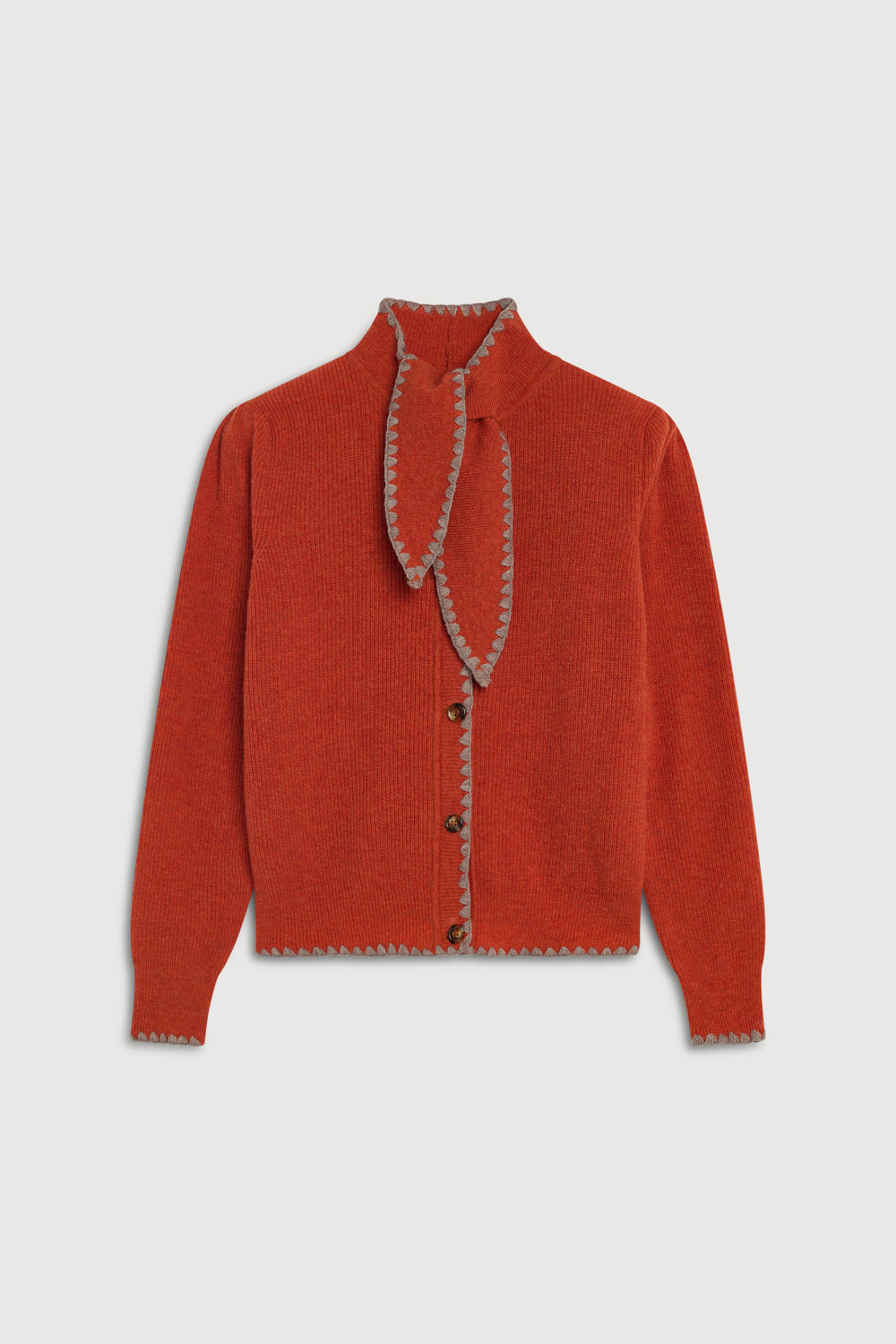 Camisola de lã com gola alta
