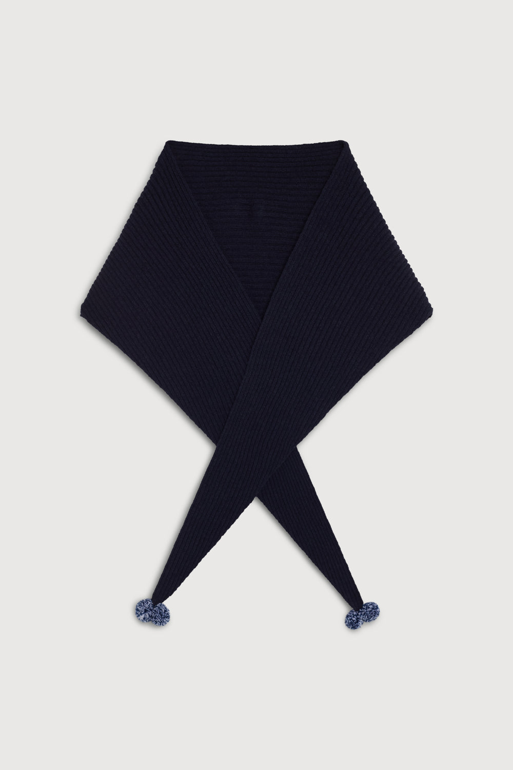 Bandana azul-marinho com pompom