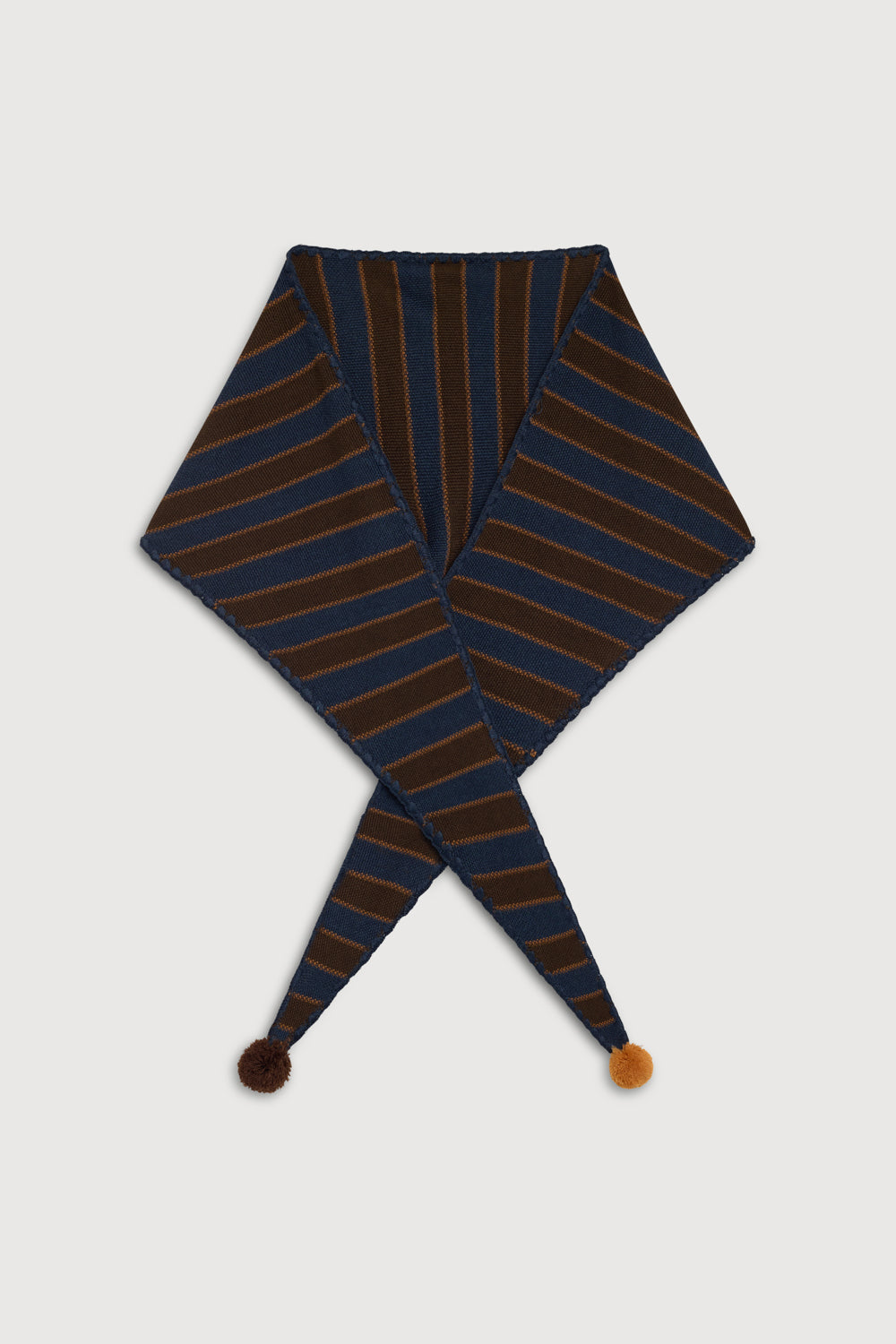 Bandana às riscas com pompom