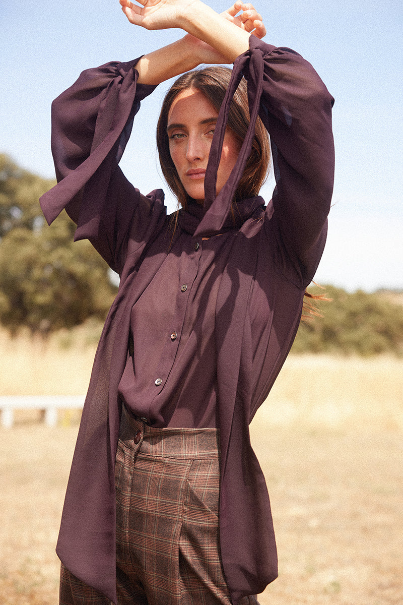 Blusa beringela Serafina