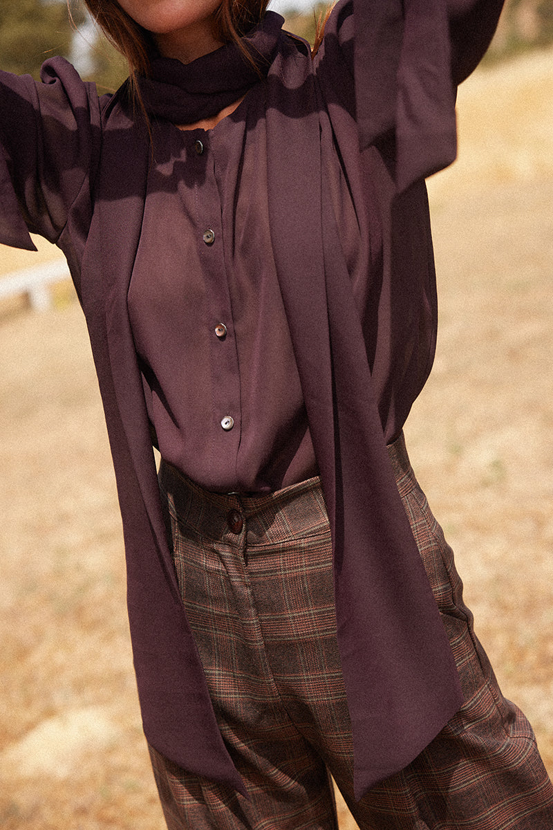 Blusa beringela Serafina