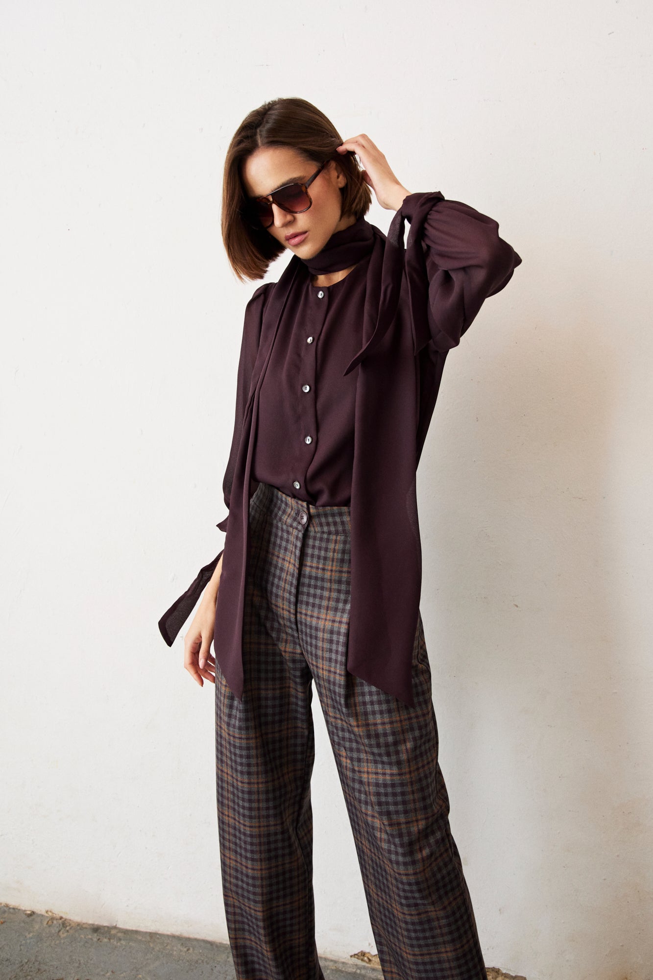 Blusa beringela Serafina