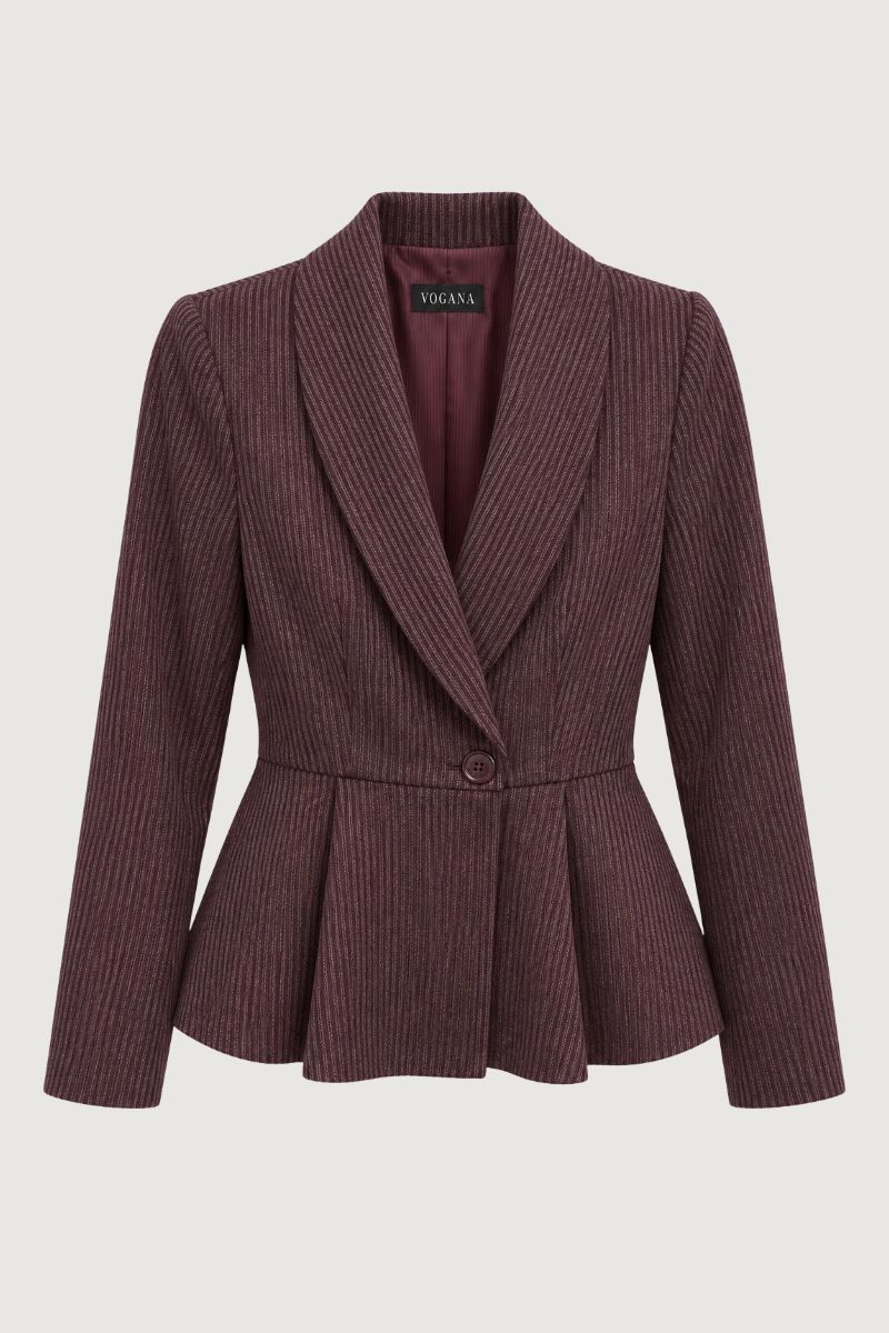Blusão Peplum Bordéus