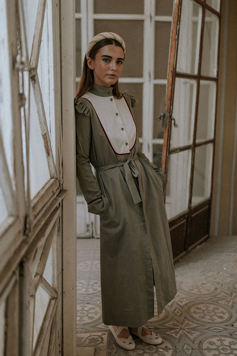 Bata-larga-de-mujer-verde-