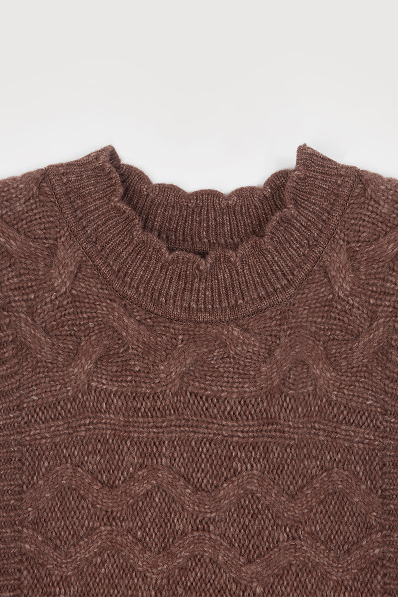 Colete castanho de oito pontos