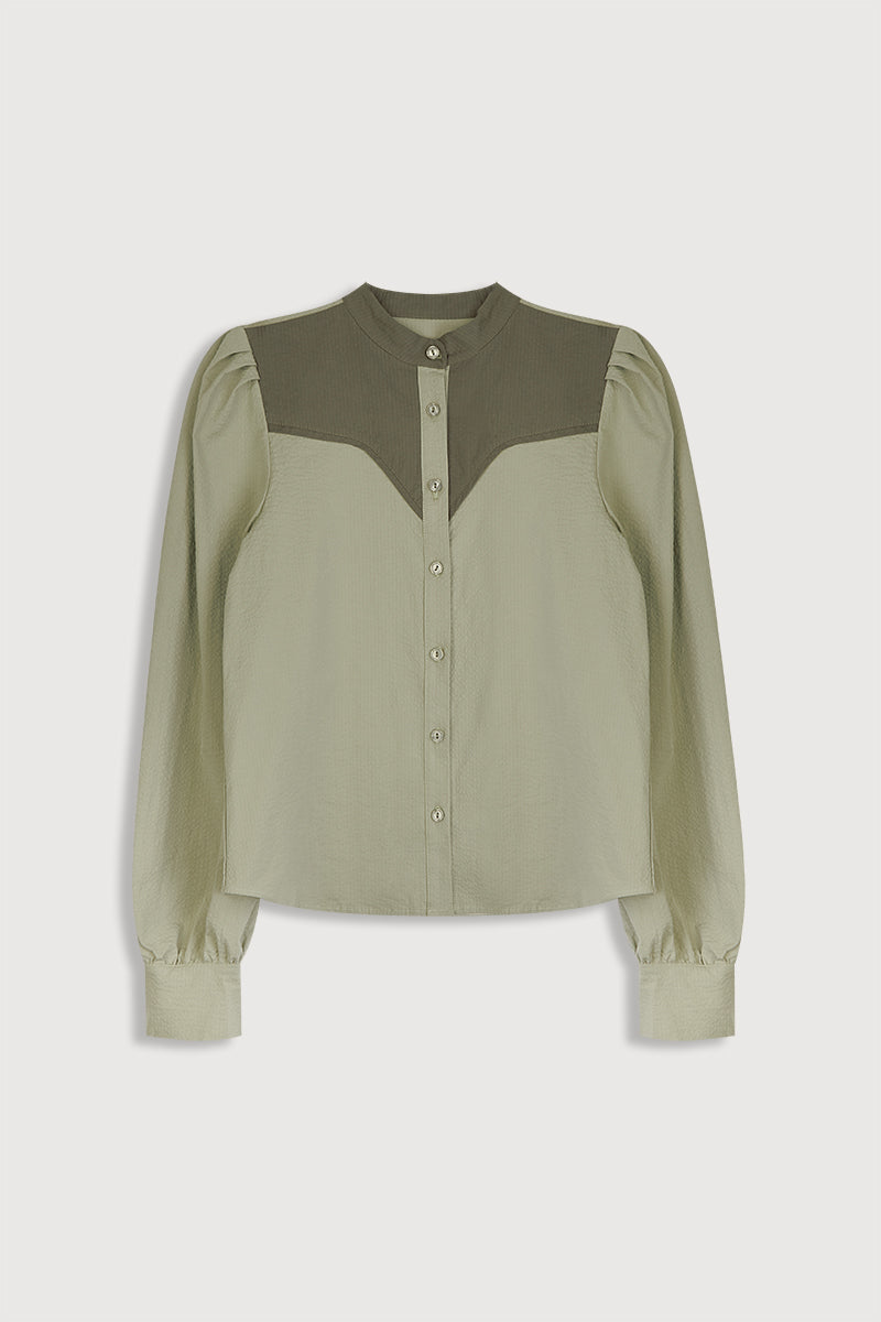 Camisa-de-algodón-verde-mujer