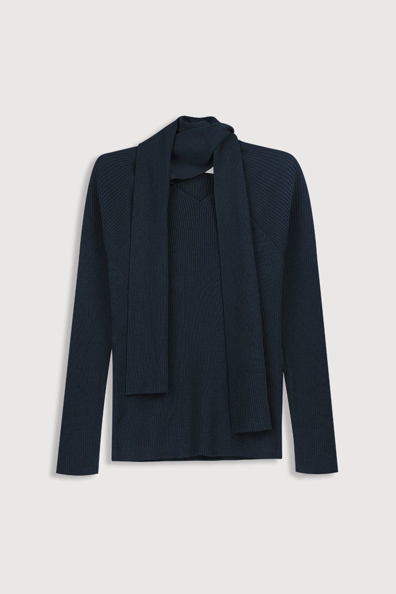 Camisola Laço Azul Marinho