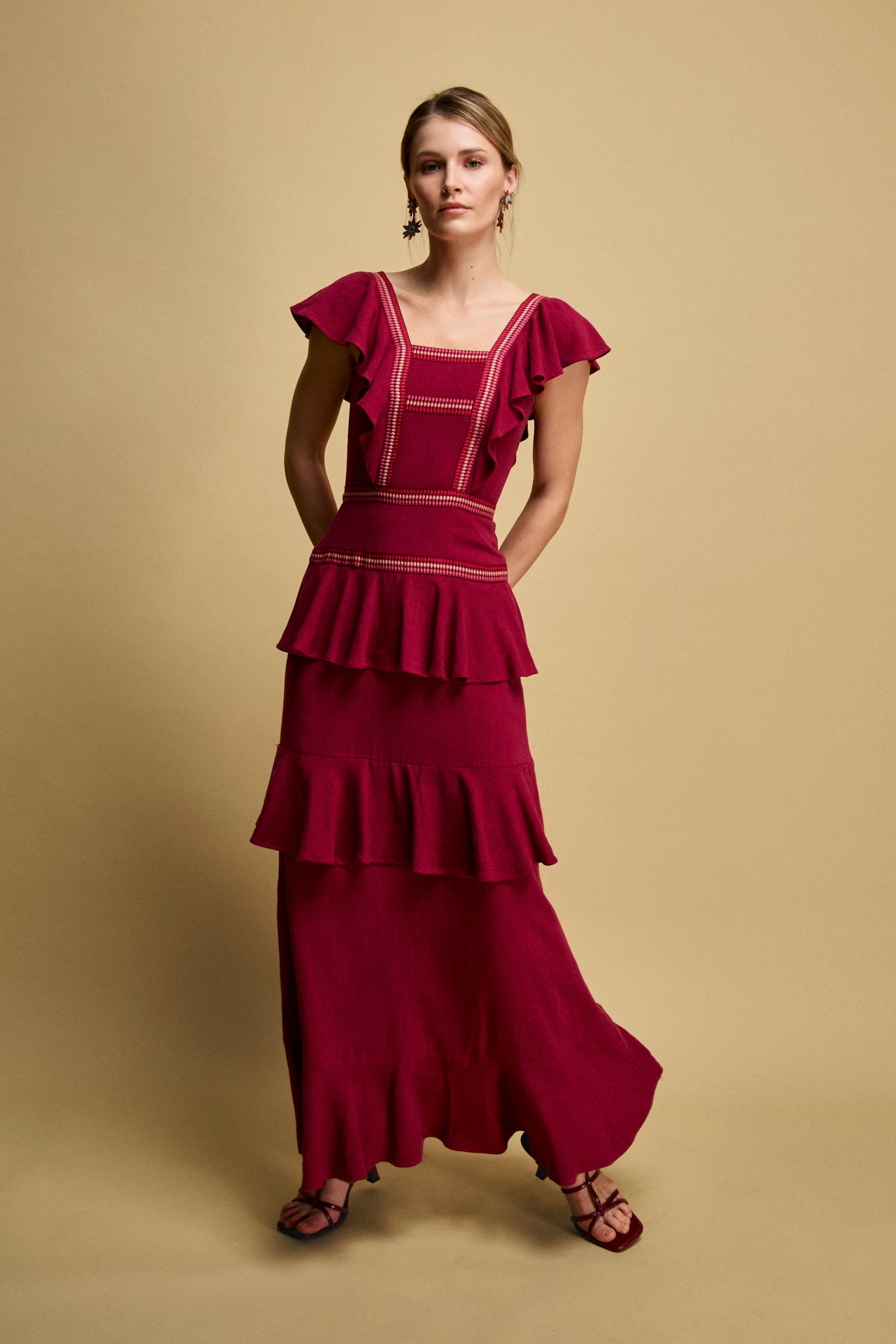 Vestido April Fresa