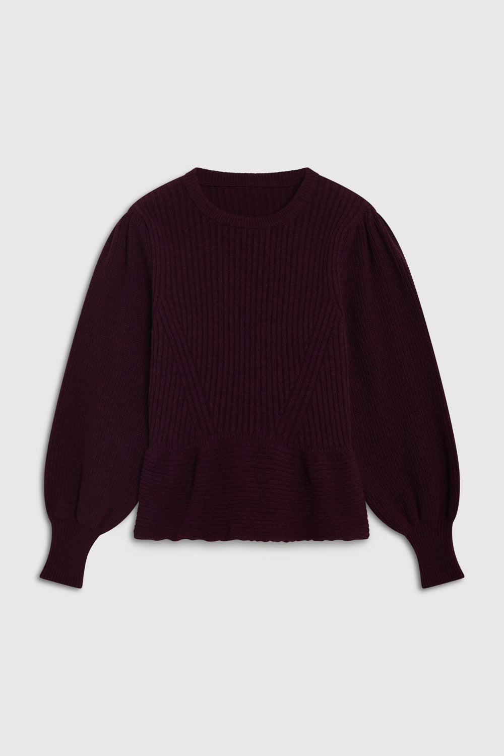 Camisola Peplum Bordéus