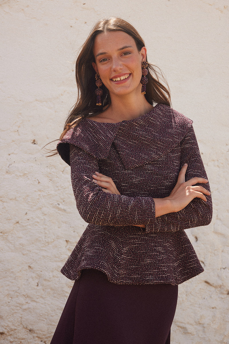 Saia Márcia Aubergine