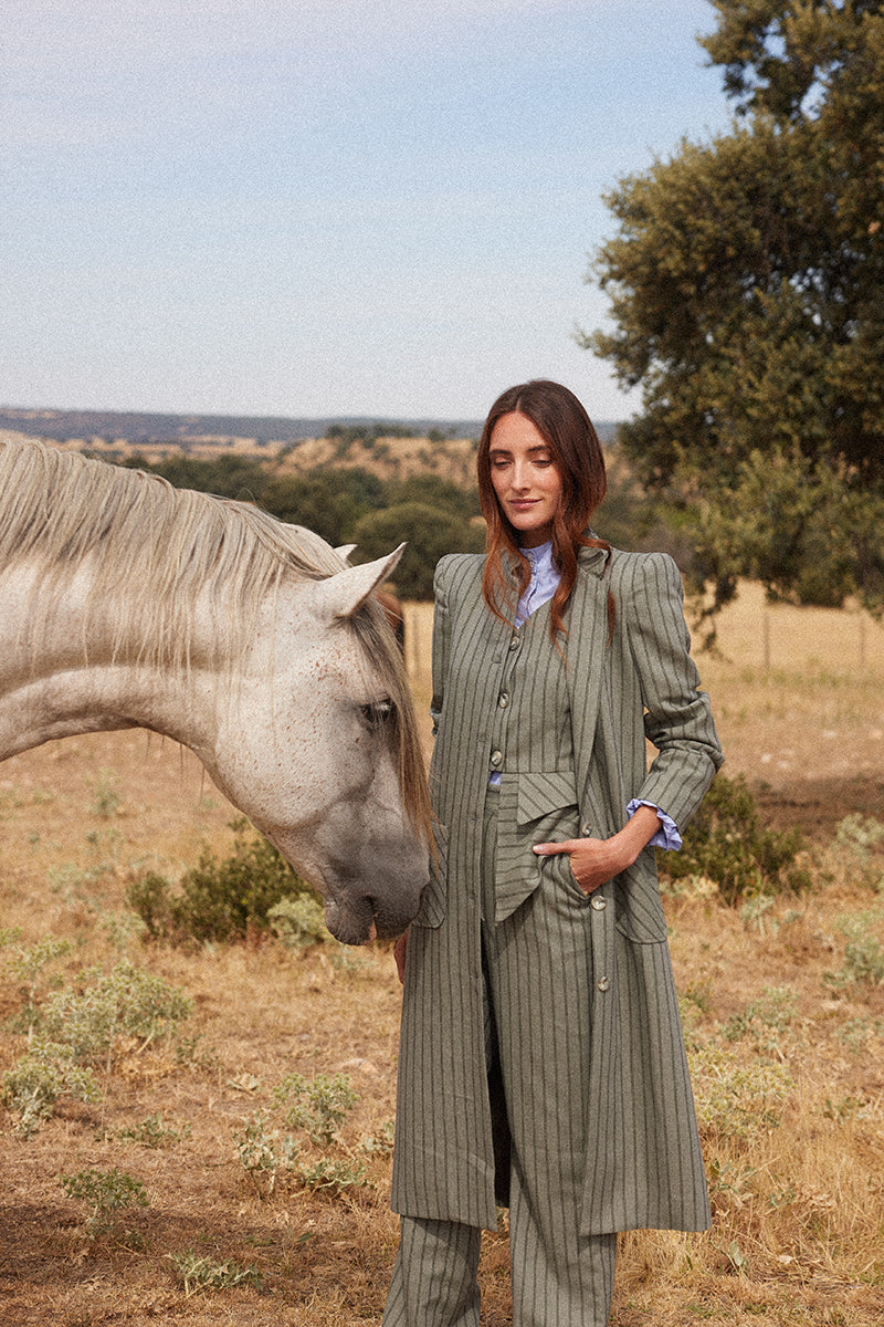 Kaftan Listrado Verde
