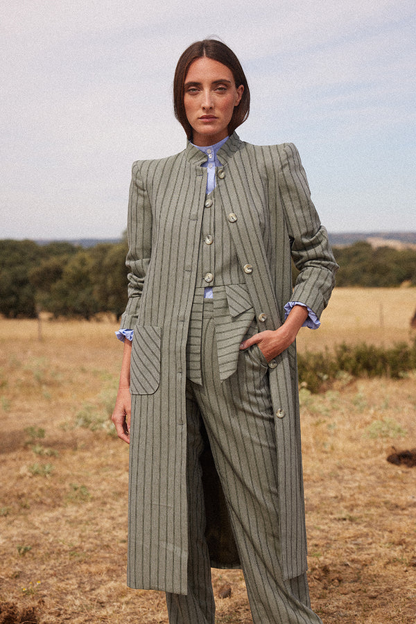 Kaftan Listrado Verde
