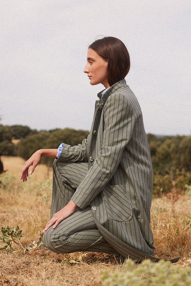 Kaftan Listrado Verde