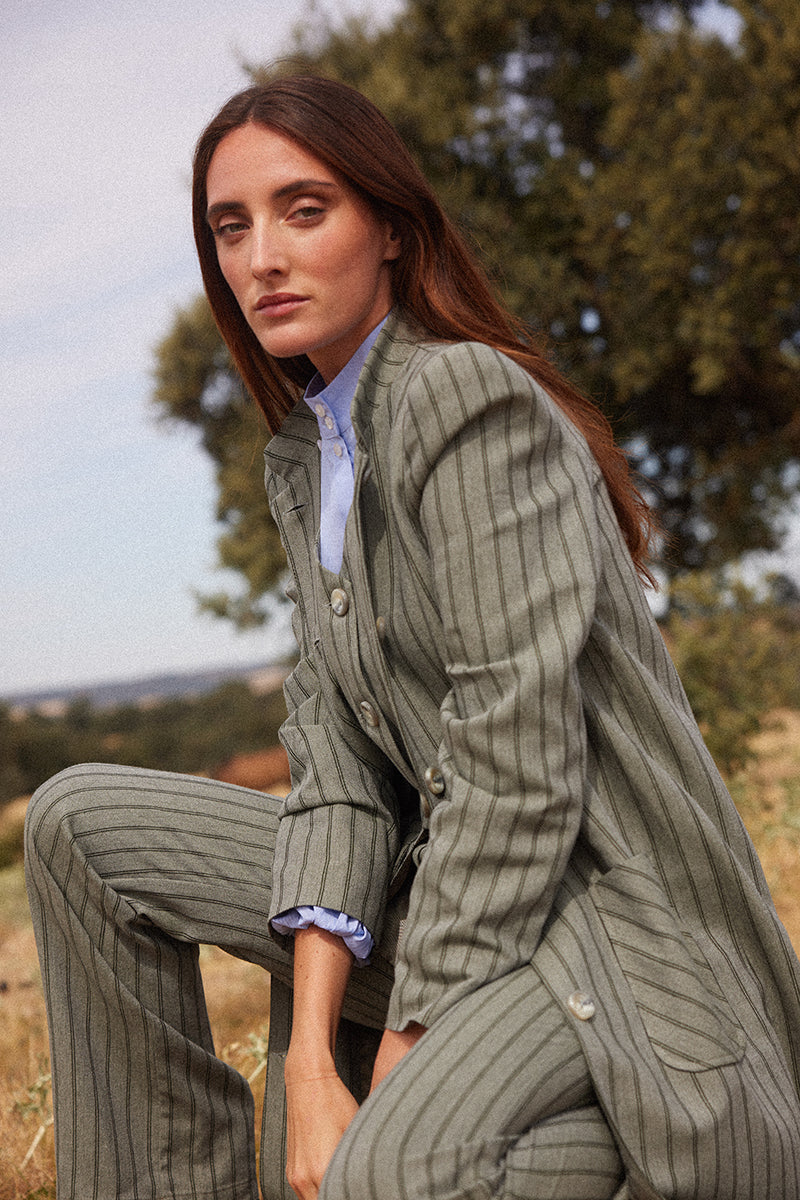 Kaftan Listrado Verde