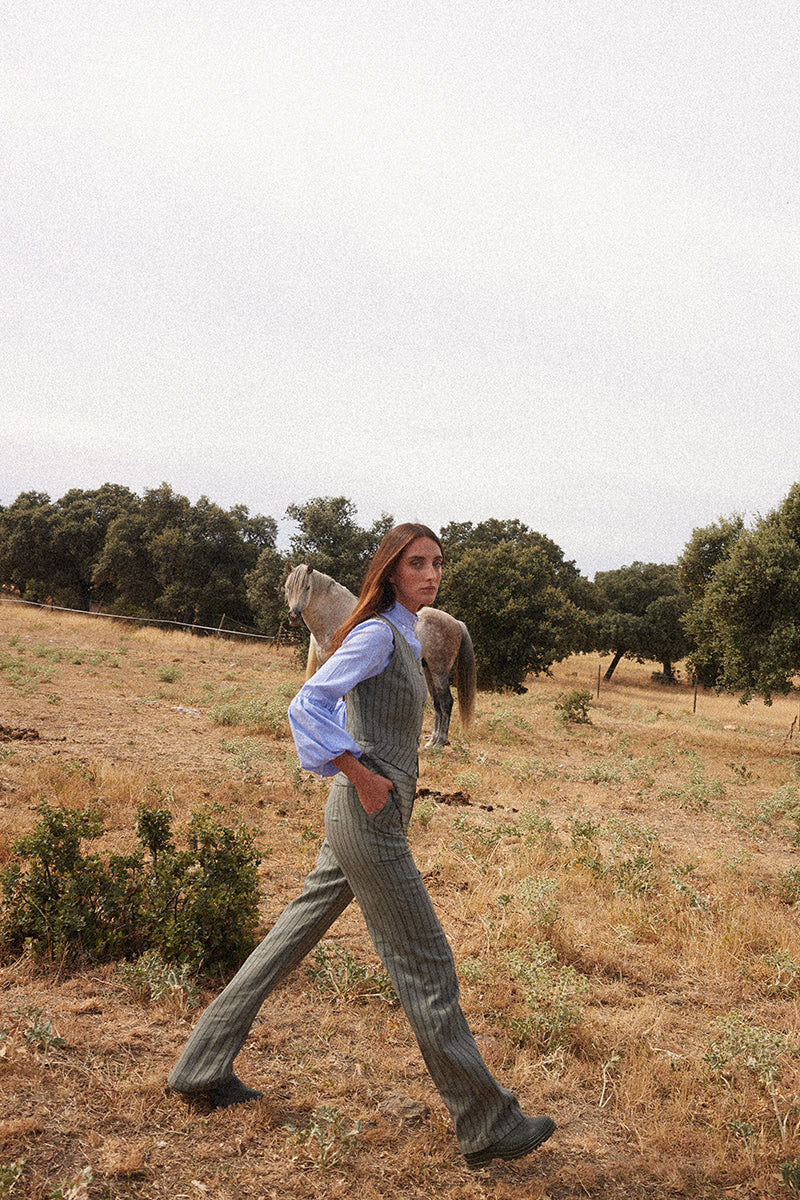 Colete listrado verde