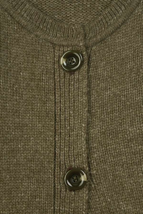 Capa de malha caqui