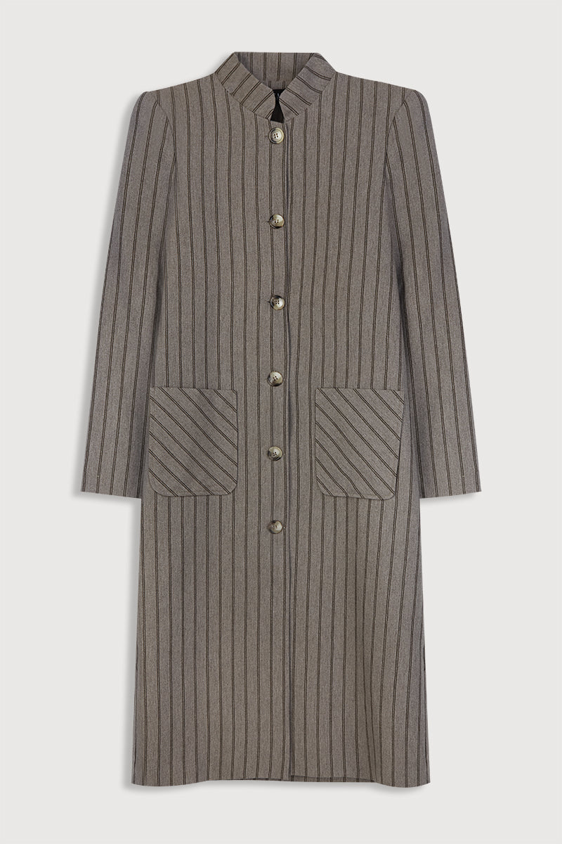 Kaftan listrado bege