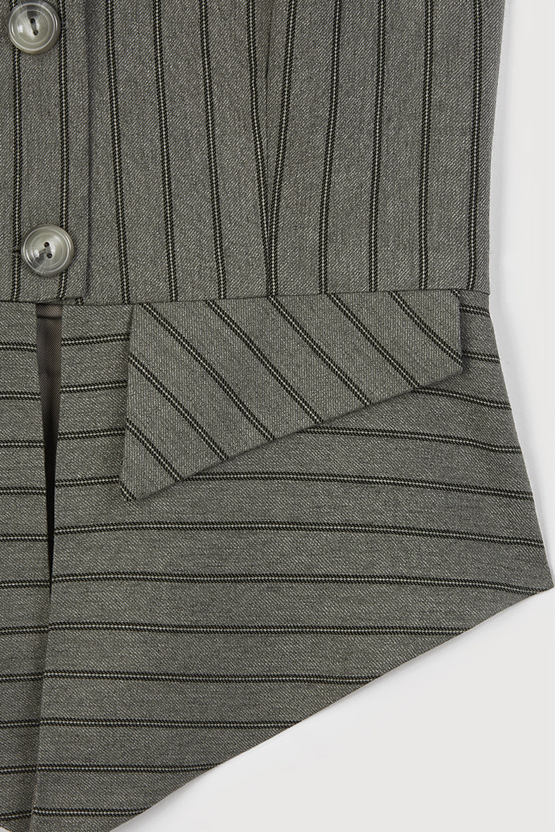 Colete listrado verde