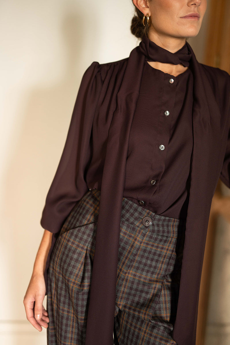 Blusa beringela Serafina