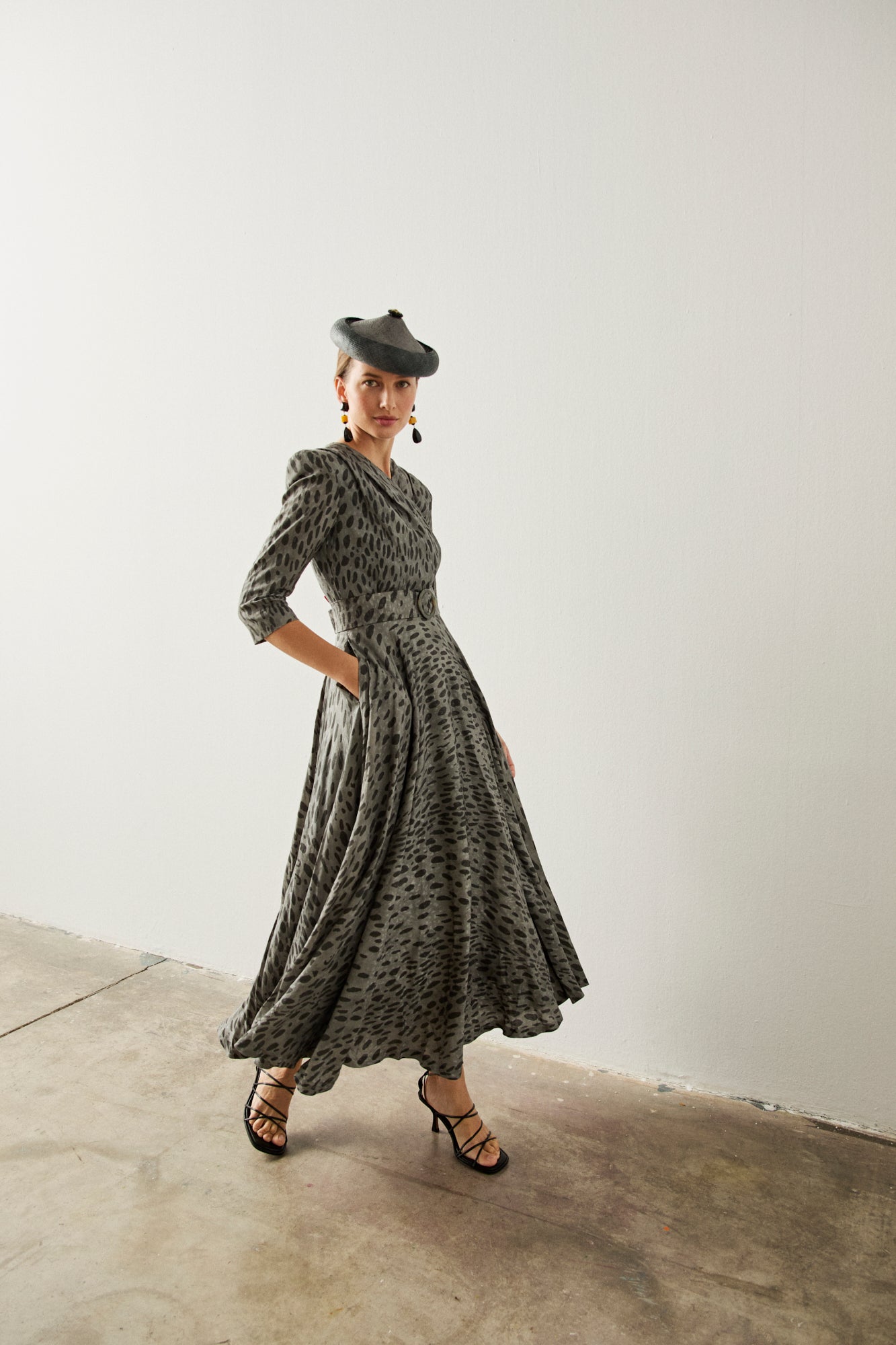 Vestido midi estampado